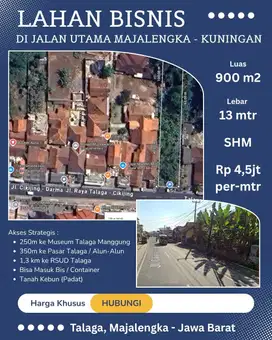Dijual Tanah di Talaga, Majalengka, Jawa Barat