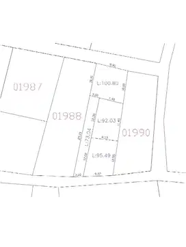 TANAH KAVLING UTK HUNIAN HOOK 95M2 140JT DKT JL SEDAYU-GESIKAN.JK13448