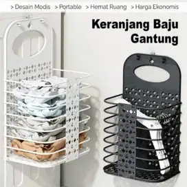 keranjang baju lipat gantung