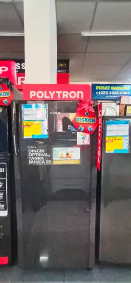 Cicilan ringan kulkas Polytron satu pintu dengan Home Credit
