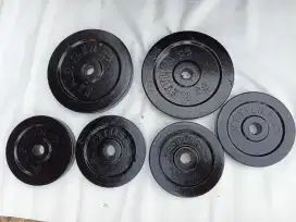 Alat olahraga rubber plat / plat barbel karet kettler 40 kg