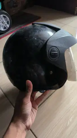 Helm Original Honda SNI HITAM HALF FACE