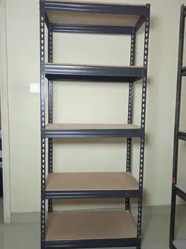 5 set rak besi kayu siap angkut 76x40x182cm 5 tingkat