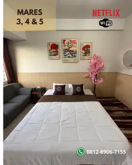 Apartement Mares 3, 4 & 5, Sewa Harian, Transit, Mingguan & Bulanan