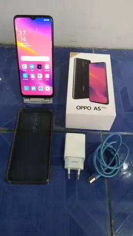 Oppo A5 2020 3/64, Hitam, fullset, fisik apa adanya