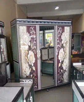 Lemari pakaian almanium 2 rak & 1 pintu