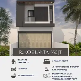 Ruko 2 Lantai Lokasi Strategis & Ramai Dekat Tol Soroja