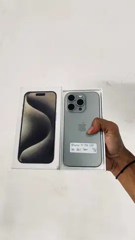 iphone 15 pro 128gb resmi ibox fullset ori warna natural titanium