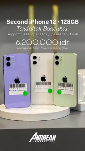 Second iPhone 12 • 128GB beacukai