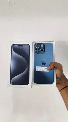 iphone 15 promax 256gb second ibox fullset ori bh 95% blue titanium