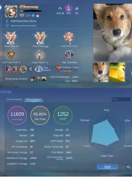 JUAL AKUN MOBILE LEGEND PRIBADI COCOK UNTUK STREAMER
