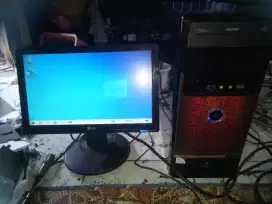 1 paket PC core i3 & monitor LCD LG