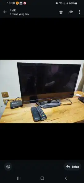 Tv LG 24 ich analog beserta Mnc playbox