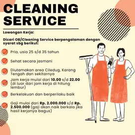 Dibutuhkan OB/Cleaning Service Berpengalaman