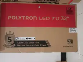 Smart TV 32 Polytron Digital Tv, Baru, Garansi Resmi & Tukar Tambah