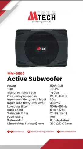 Subwoofer kolong M-Tech by LM Audio