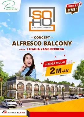 Dijual ruko komersial di Jakarta Garden city 1 ruko 2 tempat usaha
