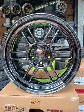 Enkei Rpf1 ring 17 lebar 8 5x114,3 ET 38 black chrome 4pcs