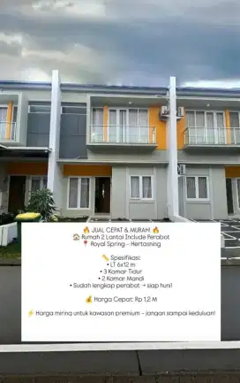 Di Jual Rumah 2 Lantai