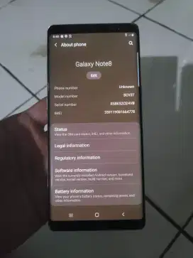 Samsung galaxy note 8 ex-au 6/64gb normal lengkap