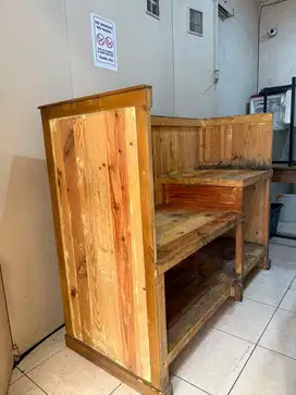MEJA BEKAS KOMPOR DENGAN PENUTUP