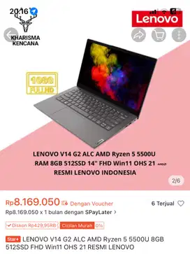 Lenovo V14 G2 ALC Ryzen 5 5500U 16 Gb