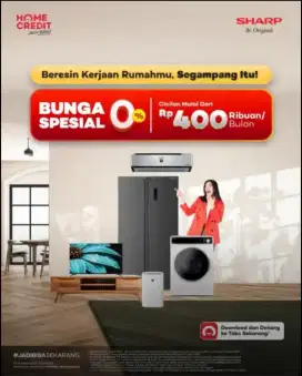 CICILAN KULKAS SHARP SBS INVERTER, BEBAS 2X CICILAN