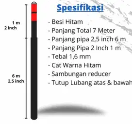 Jual Tiang Listrik/PLN || Telkom || PJU