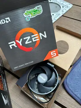 CPU processor Ryzen 5 5600X fullset box and heatshink