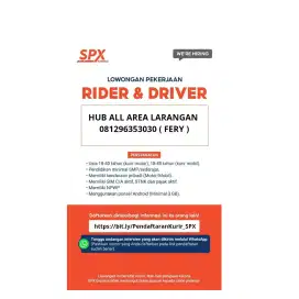 Lowongan Kerja Mitra Rider dan Driver