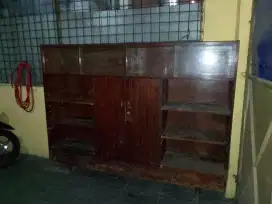 Lemari buku kayu jati