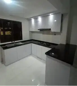 Top tebel granit meja dapur hitam polos