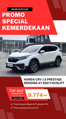 Honda Crv 1.5 turbo prestige at 2021 sensing low km 44rb record