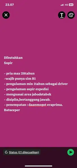 Dibutuhkan driver