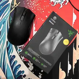RAZER DEATHADDER X HYPERSPEED WIRELESS BLUETOOTH DPI 14K LIKE NEW