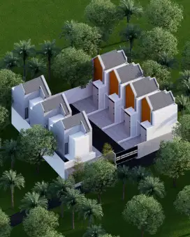 Rumah modern berkonsep mezanin