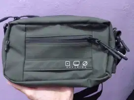 Slingbag pria tas selempang pria multi fungsi bahan bimo black id