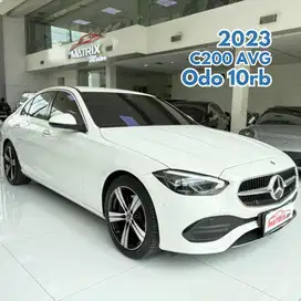 Mercedes Benz C200 AVG 2023 NIK 2022 White on Black Mercy C 200 Putih
