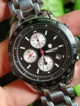 Expedition Chronograph Black Silver Murah