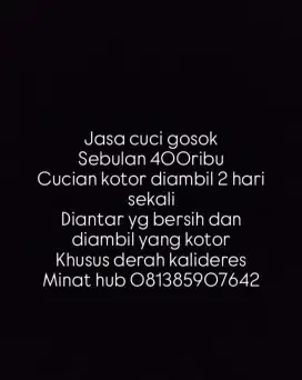 Terima jasa cuci gosok