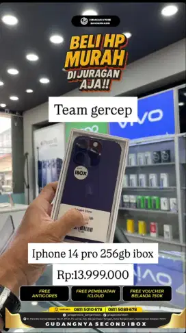 READY IPHONE 14 PRO 256GB SECOND IBOX DI JURAGAN STORE BANJARMASIN