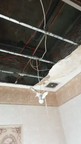 Plafon jebol,plafon pvc,partisi,kanopi,