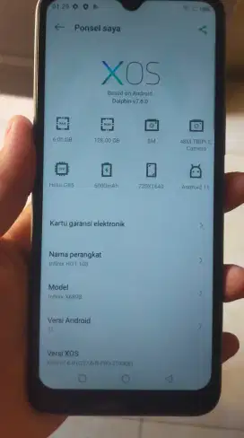 Dijual hp Infinix hot10s ram 6/128gb normal