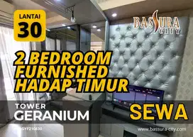 Sewa Murah 2 Bedroom Furnished Apartemen Bassura City Tower Geranium