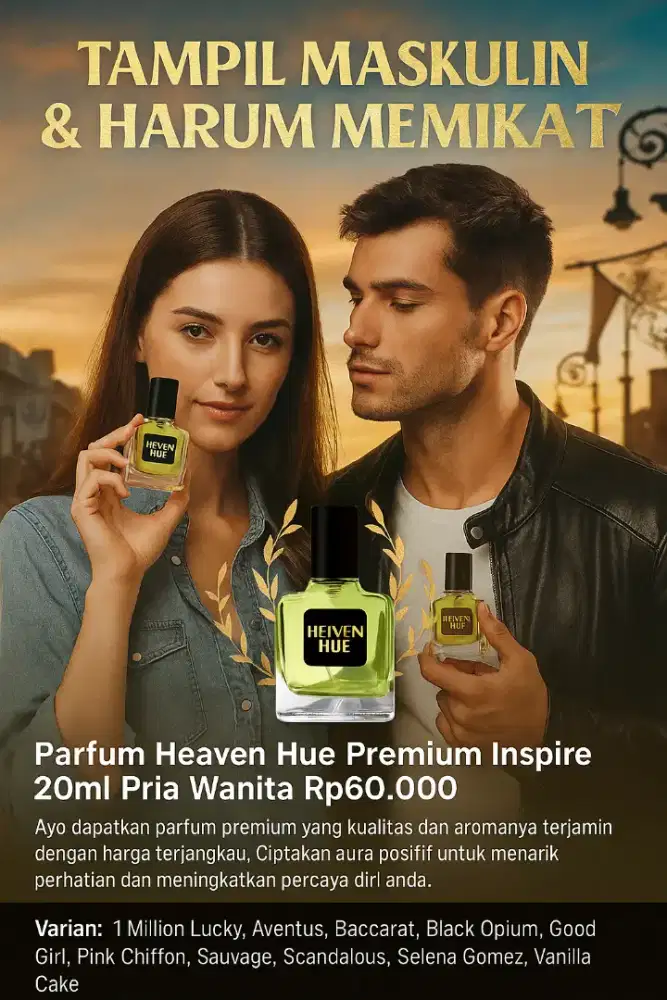 Parfum Heaven Hue Inspire Perfume Premium Pria Wanita Cwo Cwe 20ml