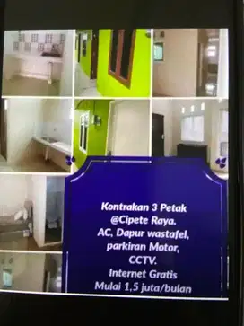 Jarang kosong, kontrakan Cipete Raya