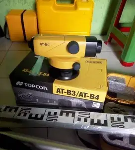 Autolevel Waterpass Topcon AT-B4 Baru  + Tripod + Rambu Ukur 5m
