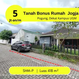 Dijual cepat Tanah Pogung Bonus Rumah Dekat Kampus UGM Jogja
