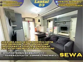 Miliki Sekarang! Sewa 2BR Furnished Atas Mall View Tol Di Bassura City