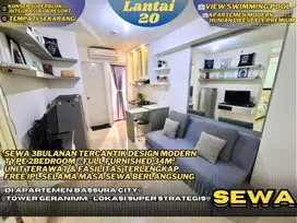 Ajak Keluarga Untuk Sewa 2BR Furnished Fasilitas Lengkap Bassura City